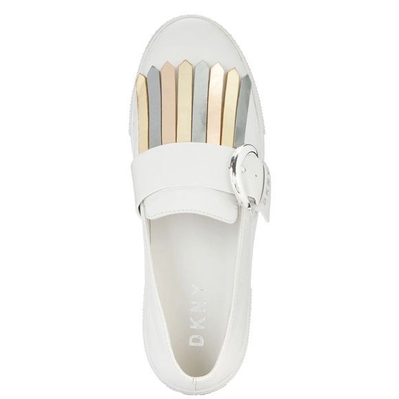 DKNY Leather Low Platform Sneaker - Picture 1 of 8